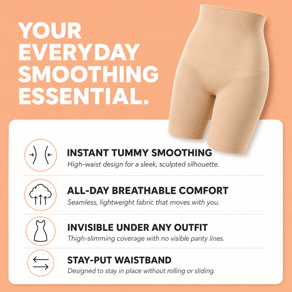 SHAPERMINT Shapewear for Women - High-Waisted Shapewear Tummy Control Shorts, Thigh Slimmer, Underwear for Women
